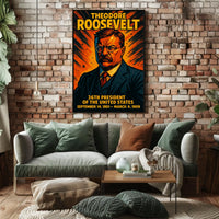 Theodore Roosevelt 26th President Poster Wall Art Decor