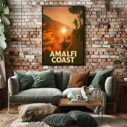 Amalfi Coast Sunset Poster