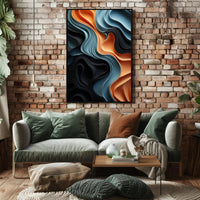 Abstract Waves Of Color Abstract Poster PosterGoat