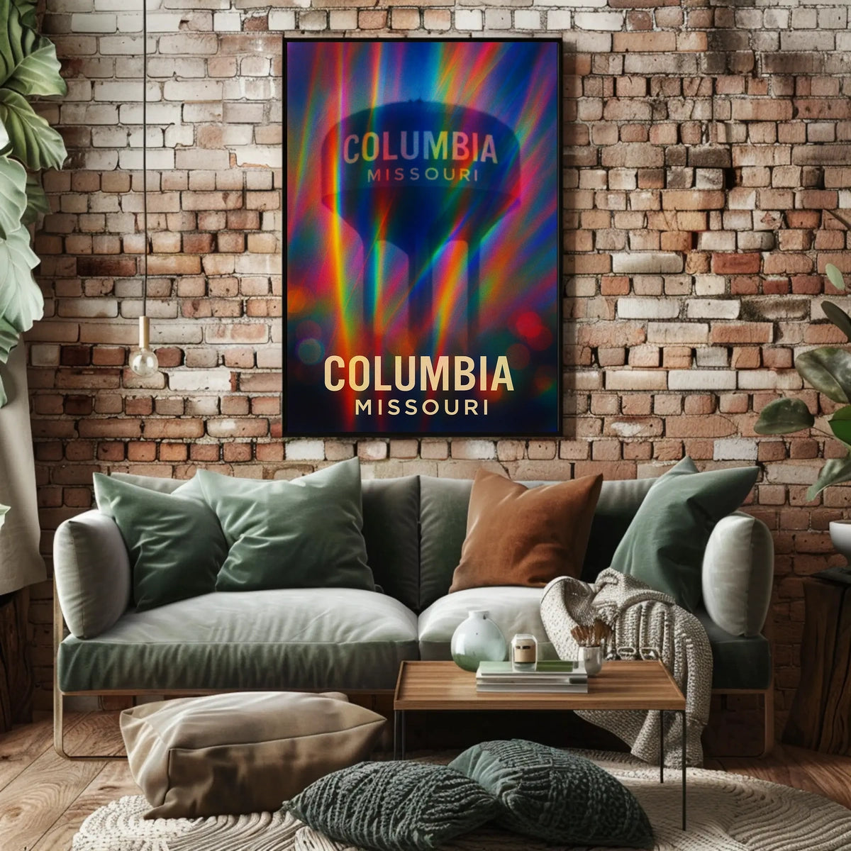 Columbia Missouri Scenic Travel Minimalist Photography Realism Urban Inspire Wall Art Poster