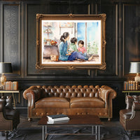 A Cozy Afternoon at Home Poster PosterGoat