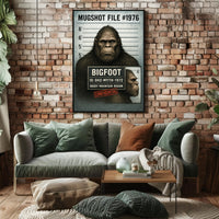 Bigfoot Mugshot  Mythical Sighting Poster PosterGoat