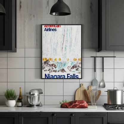 Niagara Falls American Airlines Tour Vintage Poster
