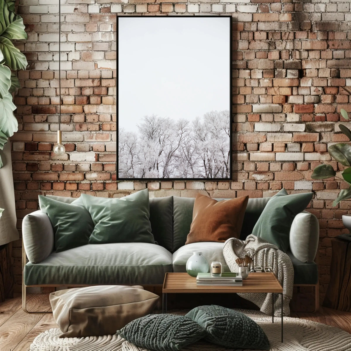 Serene Winter Landscape: Artistic and Minimalist Poster