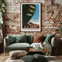 WWII Army Recruitment Poster: Vintage and Patriotic Propaganda