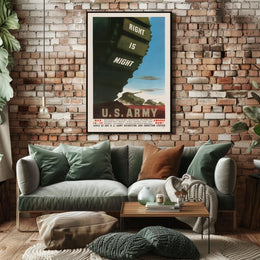 WWII Army Recruitment Poster: Vintage and Patriotic Propaganda