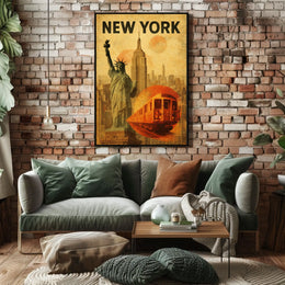 New York City Iconic Landmarks Poster