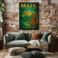 Brazilian Culture Dancers Lush Greenery Poster