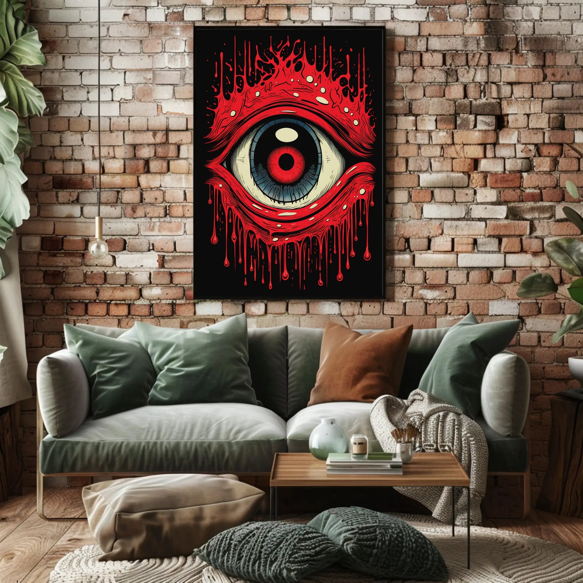 Bold Surreal Eye Pop Art Print - Artistic Poster