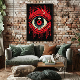 Bold Surreal Eye Pop Art Print - Artistic Poster