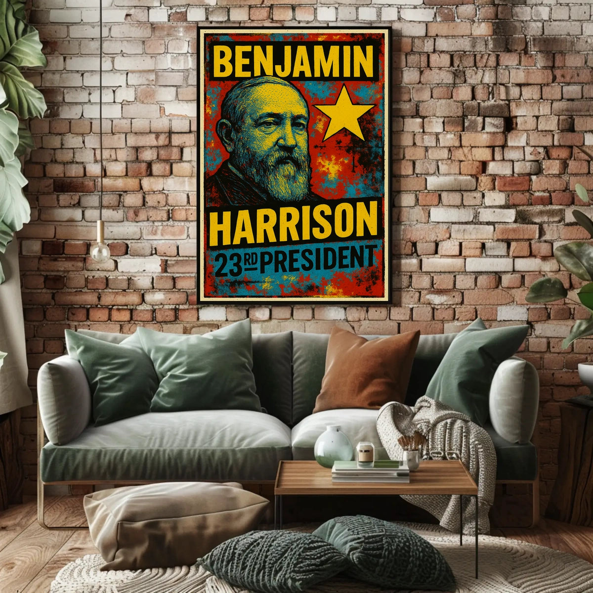 Benjamin Harrison 23rd President of the United States Graffiti Pop Art Poster
