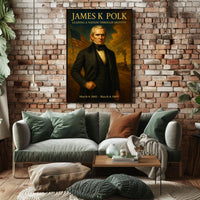 James K. Polk Vintage Historical Poster Art