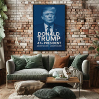 Donald Trump Visionary Leader in Monochrome Poster