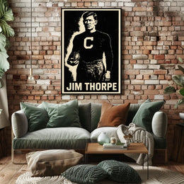 Jim Thorpe Iconic Athlete Poster