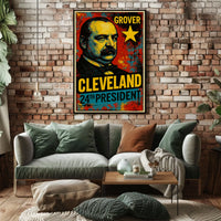 Grover Cleveland 24th President of the United States Graffiti Pop Art Poster