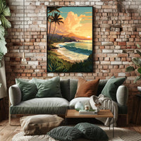 Tropical Sunset Serenity Poster