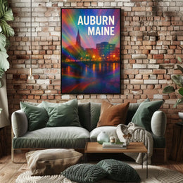 Auburn, Maine A Vibrant Display Poster