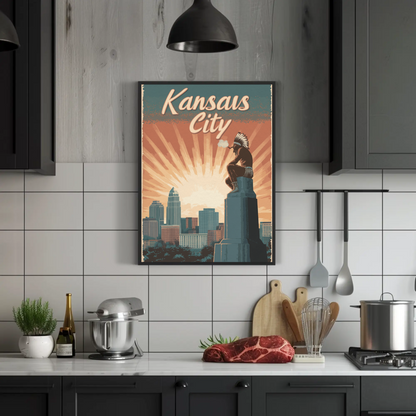 Kansas City Vintage Poster Native Heritage