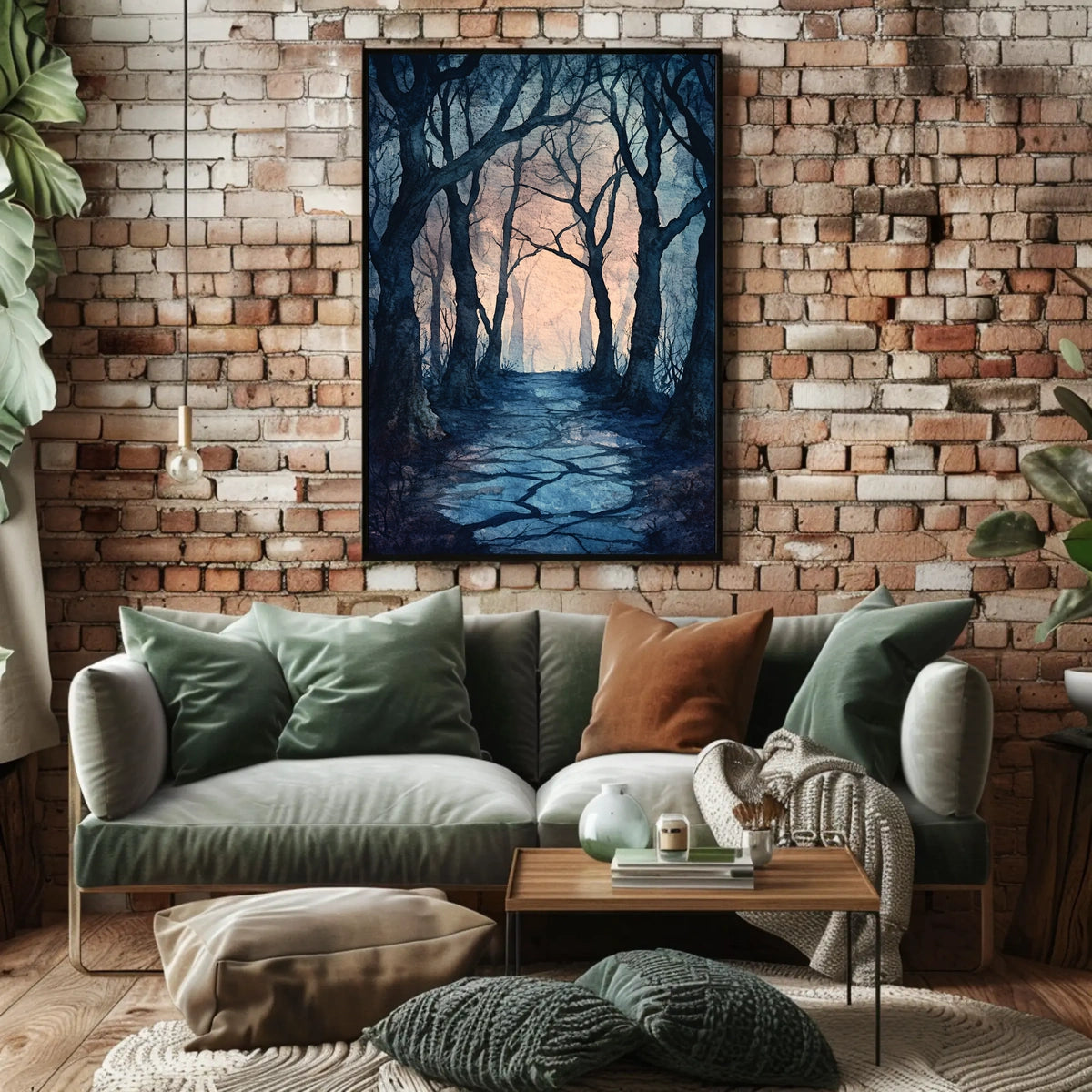 Mystical Forest Pathway Artwork Print - Abstract, Artistic Poster