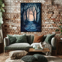 Mystical Forest Pathway Artwork Print - Abstract, Artistic Poster
