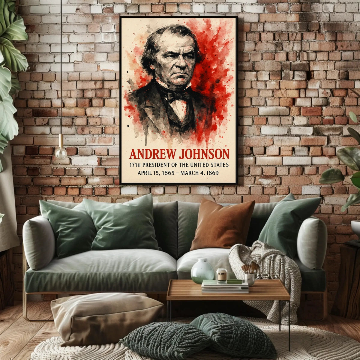 Andrew Johnson Portrait Historical or Presidential Poster