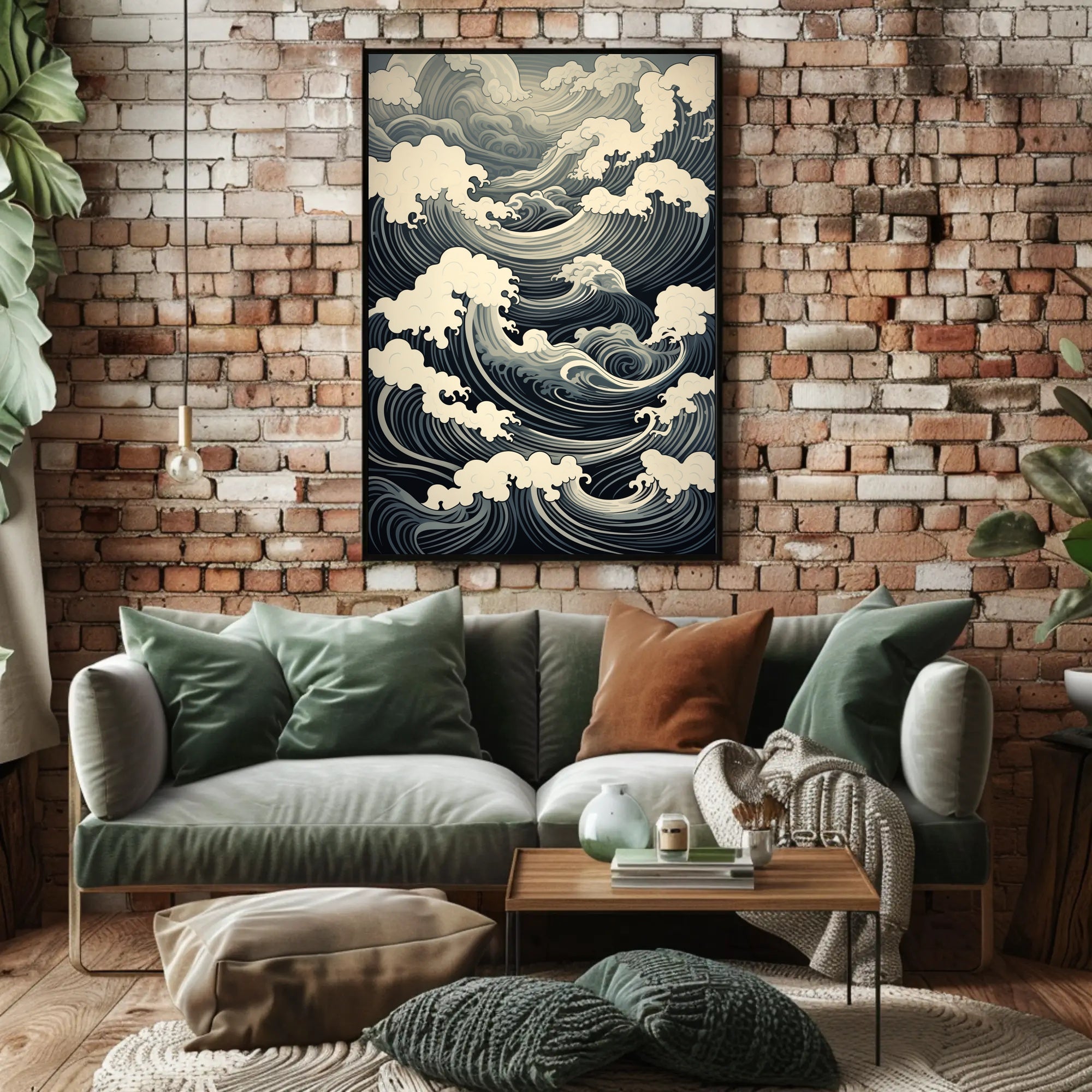 Oceanic Waves And Clouds Poster PosterGoat