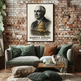 Warren G. Harding 29th President of the United States Reflections Poster
