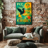 Vibrant Kiribati Travel Poster With Retro Modern Charm PosterGoat