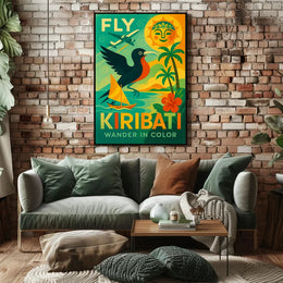 Vibrant Kiribati Travel Poster With Retro Modern Charm PosterGoat