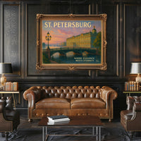 St. Petersburg Elegance Travel Poster Print