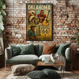 Oklahoma Heritage Collage Poster