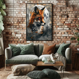 Lunar Fox Poster PosterGoat