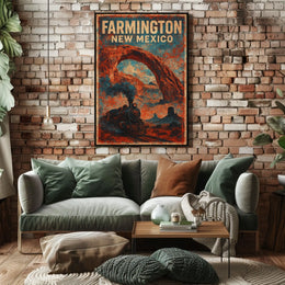 Farmington, New Mexico Vintage Travel Poster