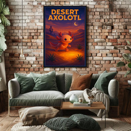 Desert Axolotl Poster
