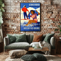 Leukerbad Winter Sports And Spa Poster