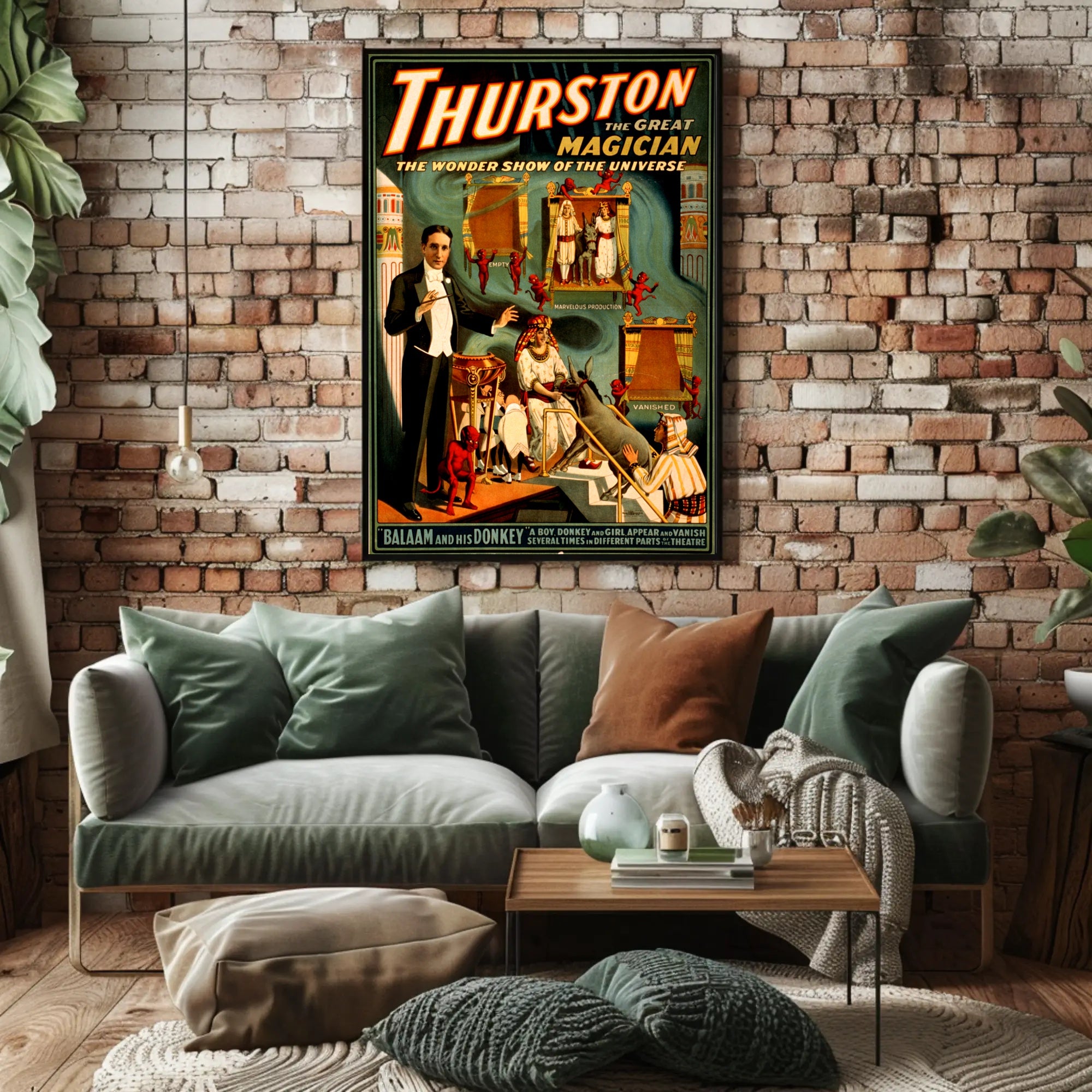 Thurston the Great Magician Vintage Show Magic Poster