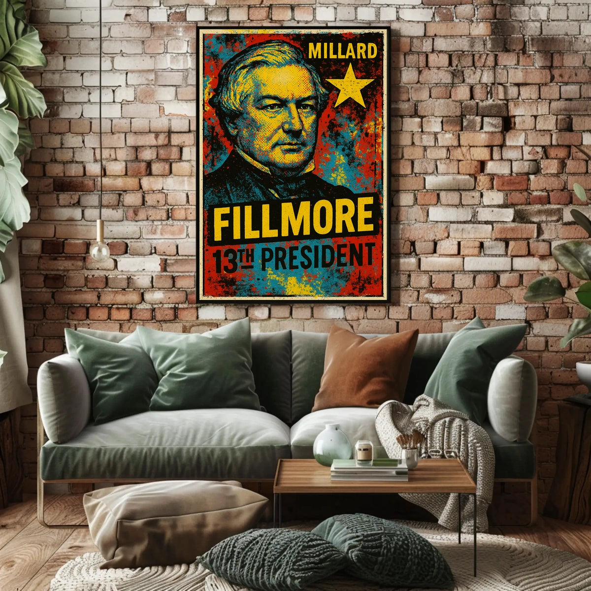 Millard Fillmore 13th President of the United States Graffiti Pop Art Poster