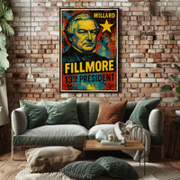 Millard Fillmore 13th President of the United States Graffiti Pop Art Poster