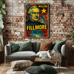 Millard Fillmore 13th President of the United States Graffiti Pop Art Poster