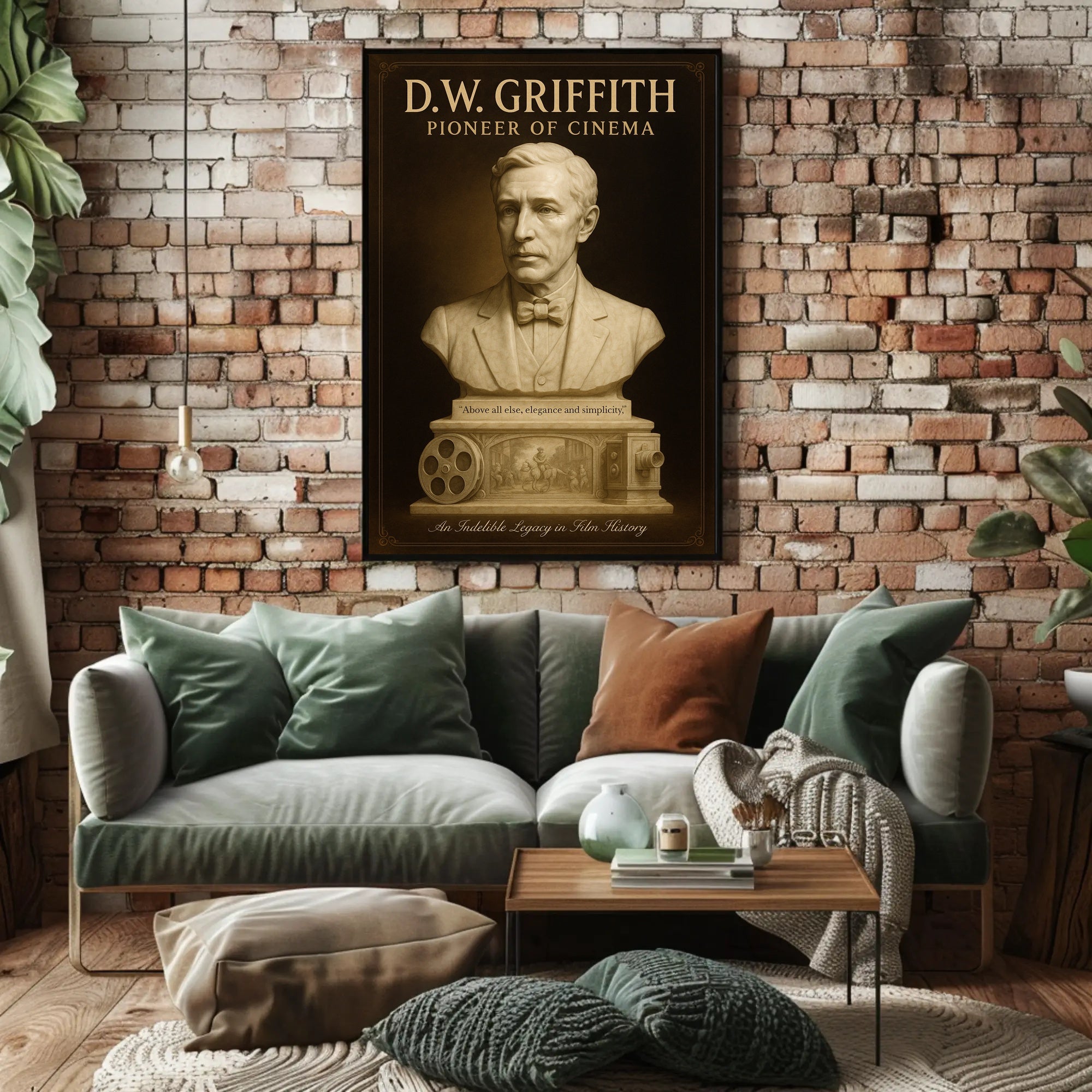 D.W. Griffith Pioneer of Cinema Wall Art Print PosterGoat