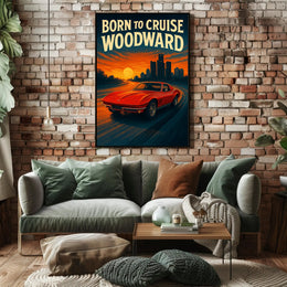 Born to Cruise Woodward Poster PosterGoat