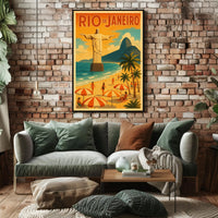 Rio de Janeiro Vintage Travel Poster