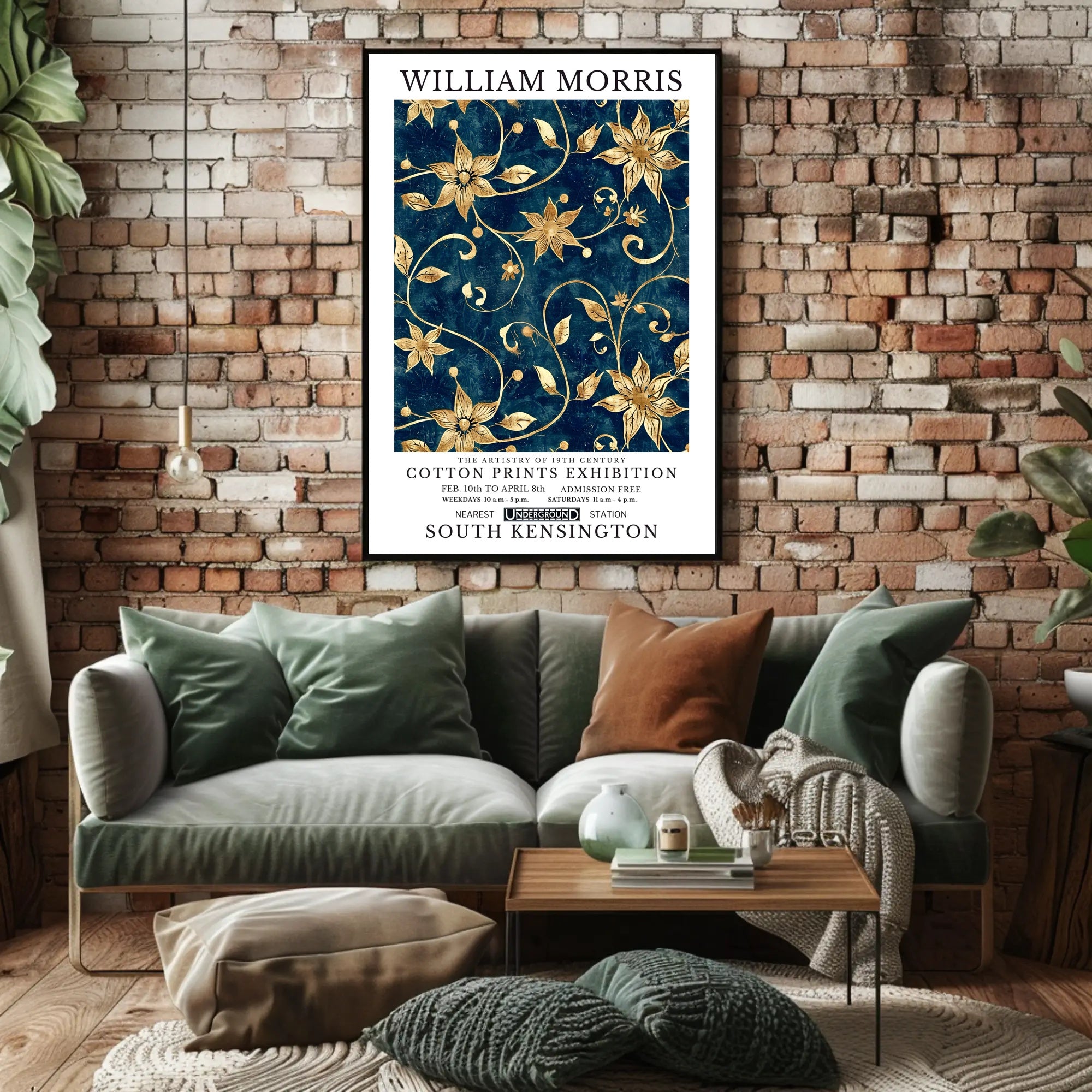 William Morris 19th Century Cotton Prints Poster