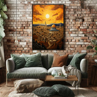Golden Dome Cityscape in Jerusalem Cultural or Heritage Poster