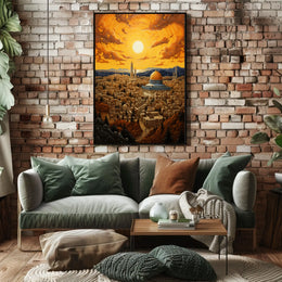 Golden Dome Cityscape in Jerusalem Cultural or Heritage Poster