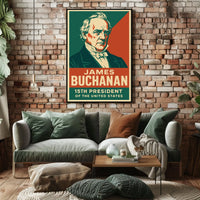 James Buchanan 15th President Patriotic Oil Painting Poster