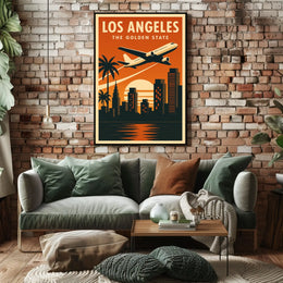 Los Angeles Vintage Travel Poster