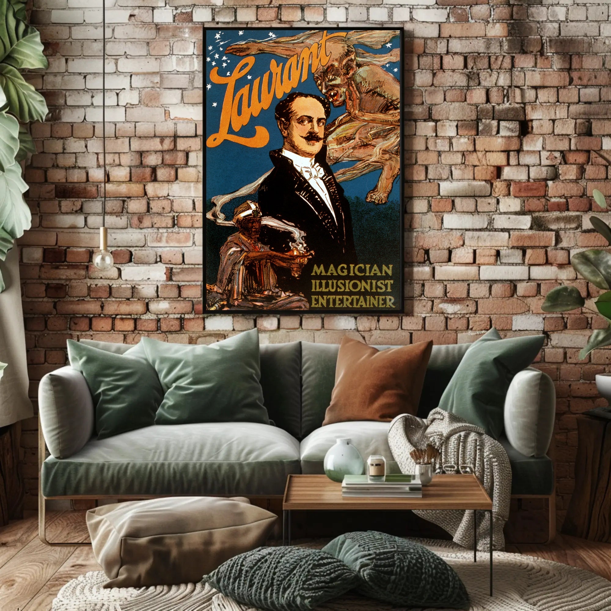 Vintage Magician Laurant Drama Poster - Historical or Cultural Poster