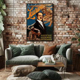 Vintage Magician Laurant Drama Poster - Historical or Cultural Poster