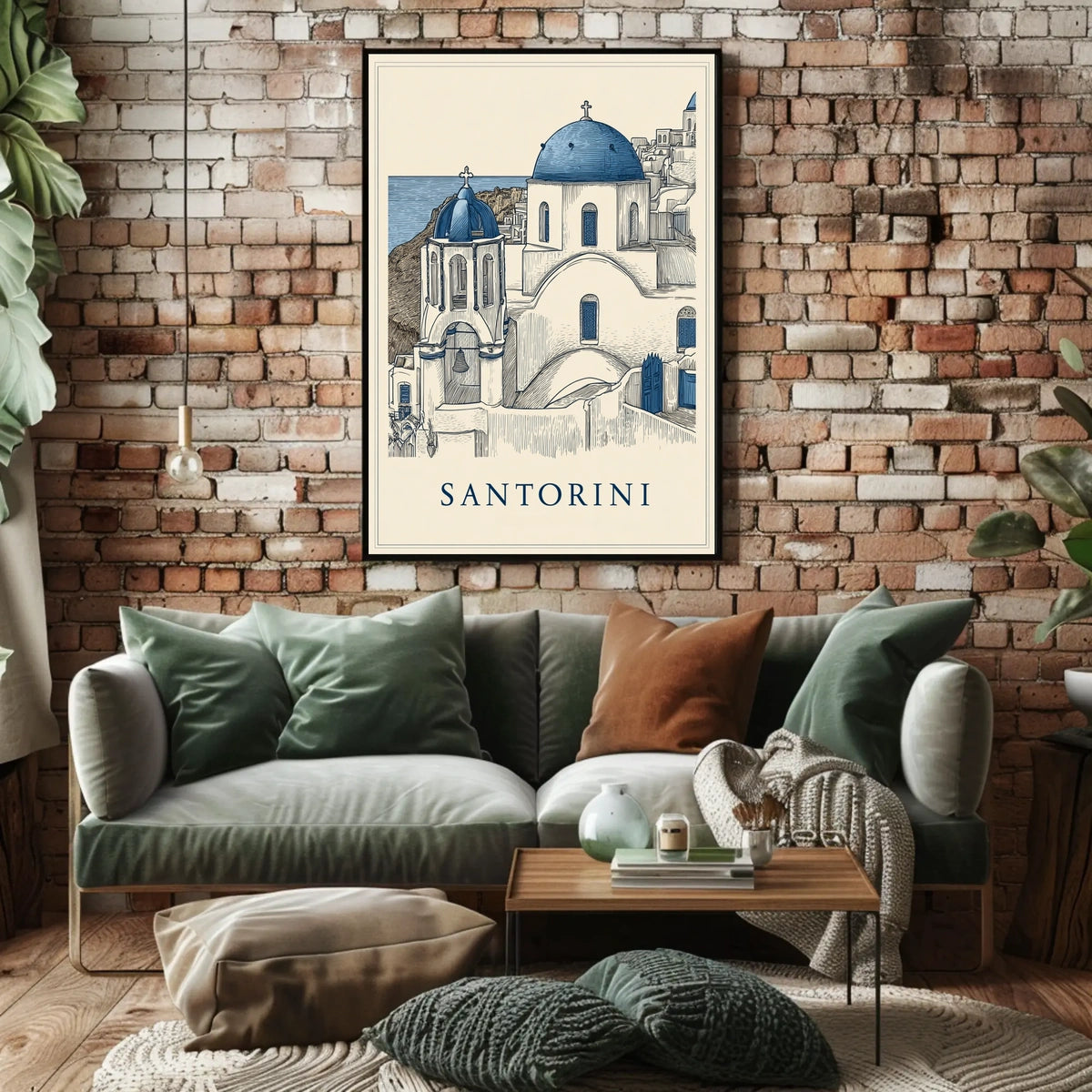 Santorini Serenity Poster